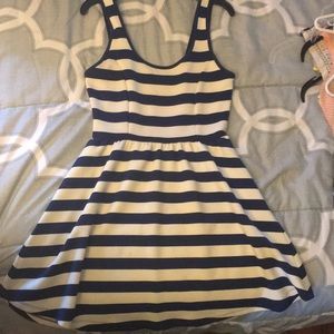Blue n white striped dress, forever 21